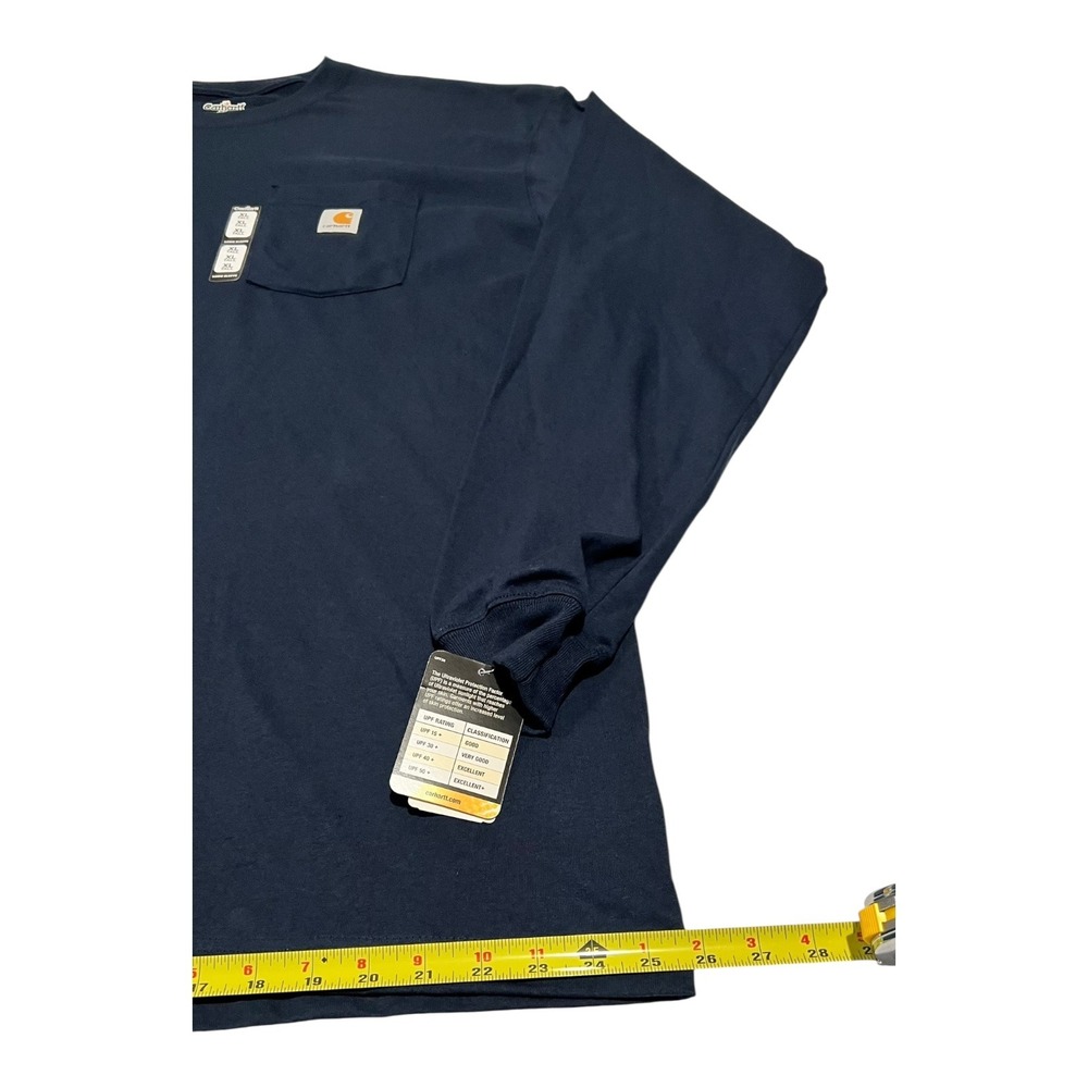 NWT Carhartt K126 Pocket T-Shirt Men's XL Tall Navy UPF 50+ - Picture 10 of 15